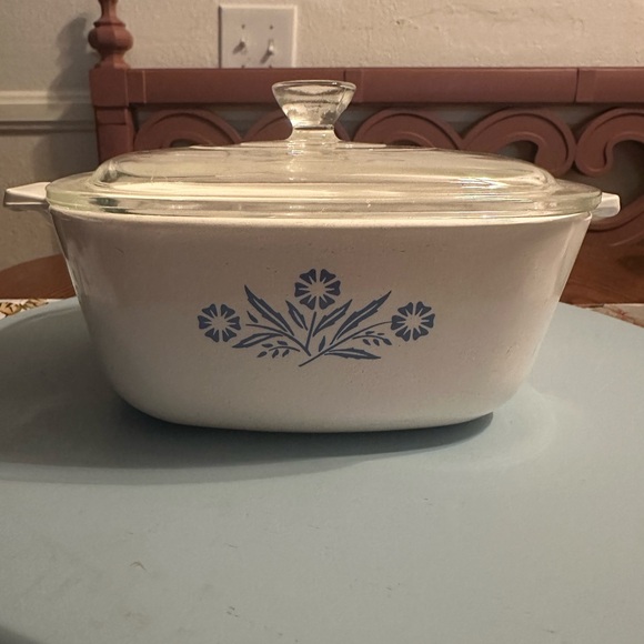 Blue Floral Floral Casserole Dish With Lid Corning Ware Casserole